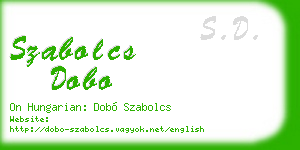 szabolcs dobo business card